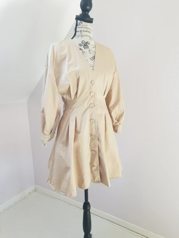 🤍 Vestido beige 100 % algodón – Zara – T. S/M – Muy buen estado – photo 4